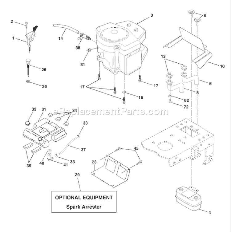 Page E Diagram and Parts List for 2046A YTH  954567079 -2000-11 Husqvarna Lawn Tractor