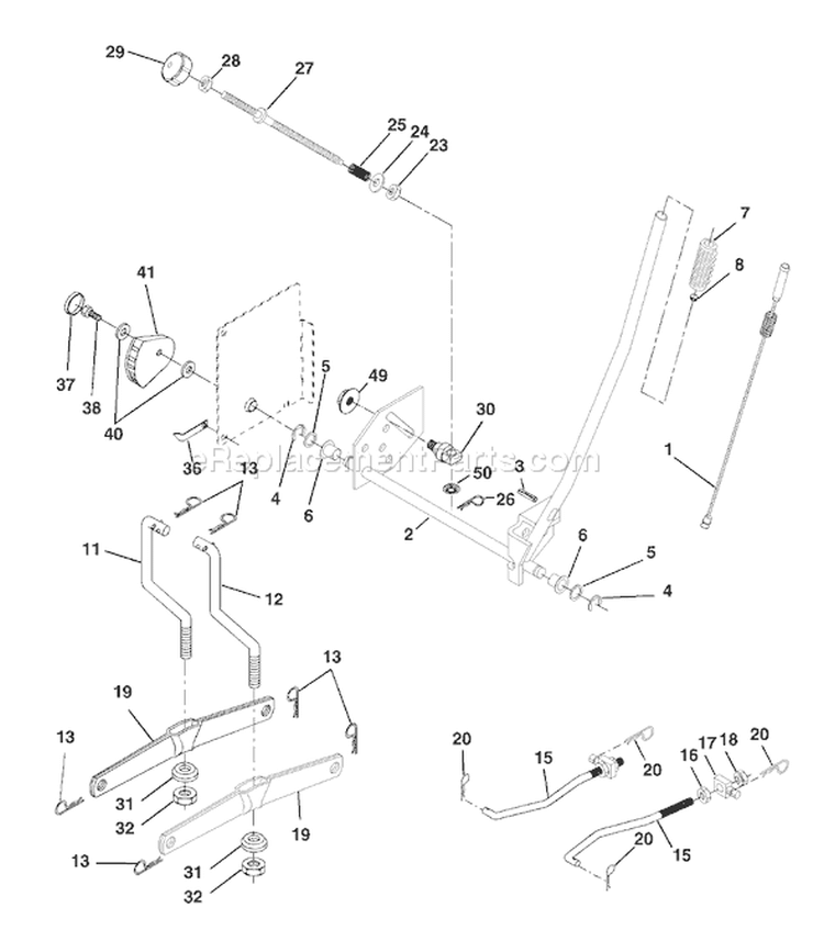 Page G Diagram and Parts List for 2046A YTH  954567079 -2000-11 Husqvarna Lawn Tractor