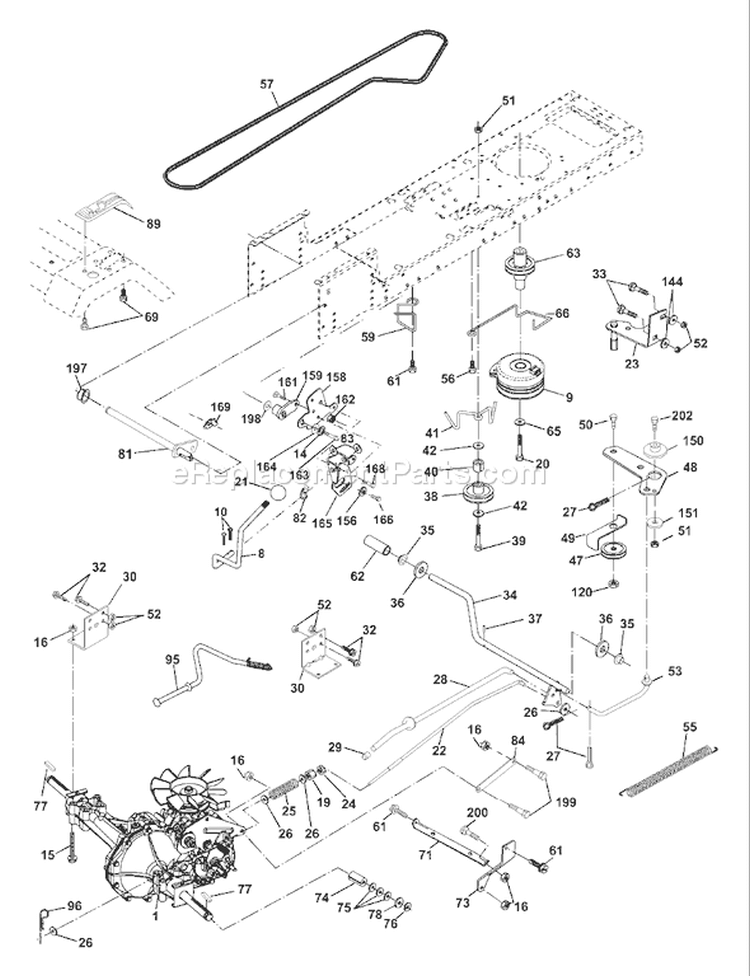 Page C Diagram and Parts List for 2046B YTH  954567079 -2001-01 Husqvarna Lawn Tractor