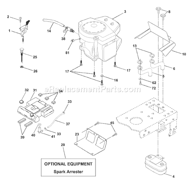 Page E Diagram and Parts List for 2046B YTH  954567079 -2001-01 Husqvarna Lawn Tractor