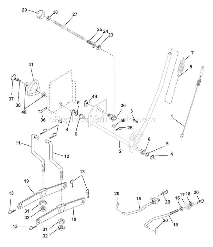 Page G Diagram and Parts List for 2046B YTH  954567079 -2001-01 Husqvarna Lawn Tractor