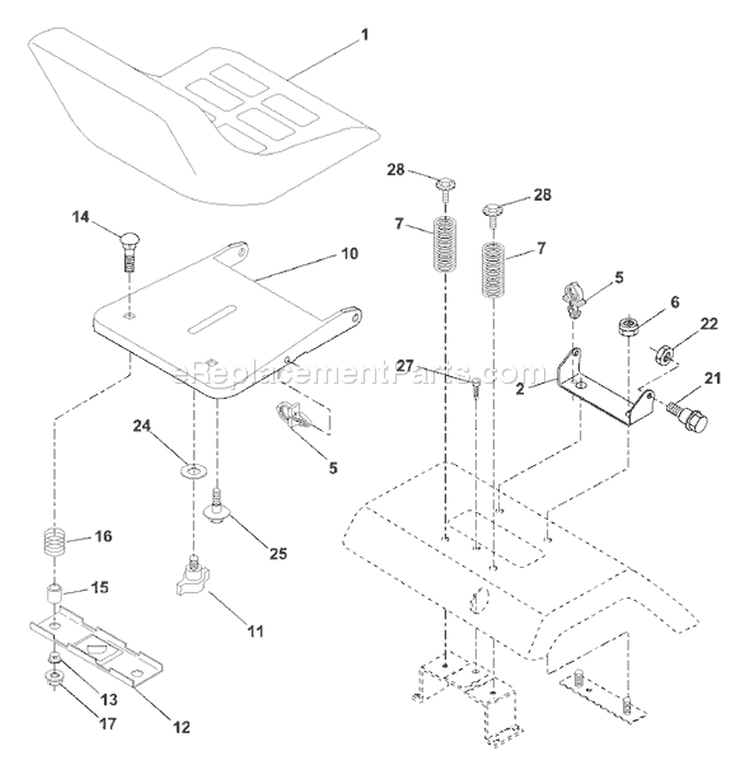 Page H Diagram and Parts List for 2046B YTH  954567079 -2001-01 Husqvarna Lawn Tractor
