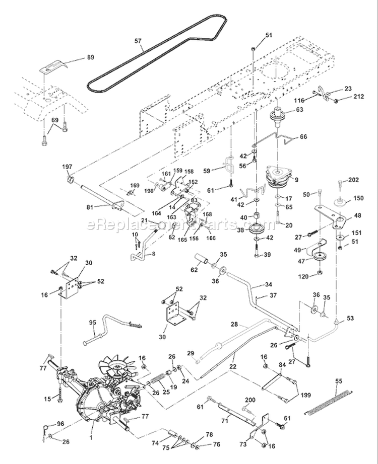 Page C Diagram and Parts List for 2048A YTH  954567086 -2001-02 Husqvarna Lawn Tractor