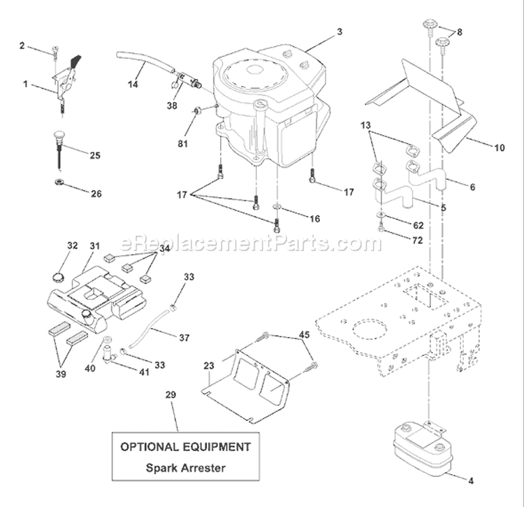 Page E Diagram and Parts List for 2048A YTH  954567086 -2001-02 Husqvarna Lawn Tractor