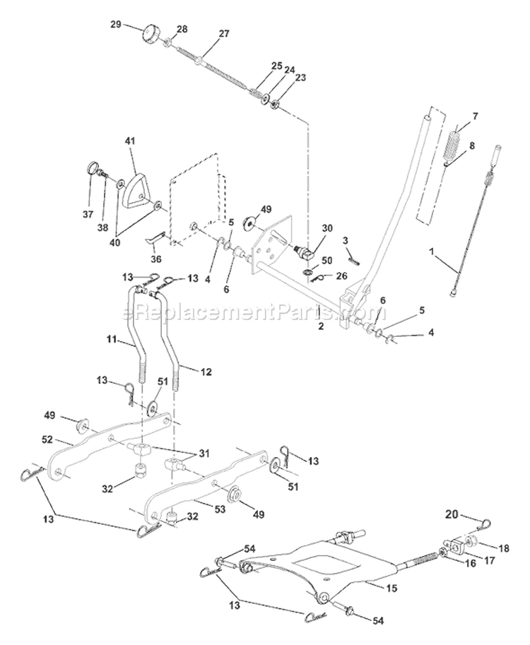 Page G Diagram and Parts List for 2048A YTH  954567086 -2001-02 Husqvarna Lawn Tractor