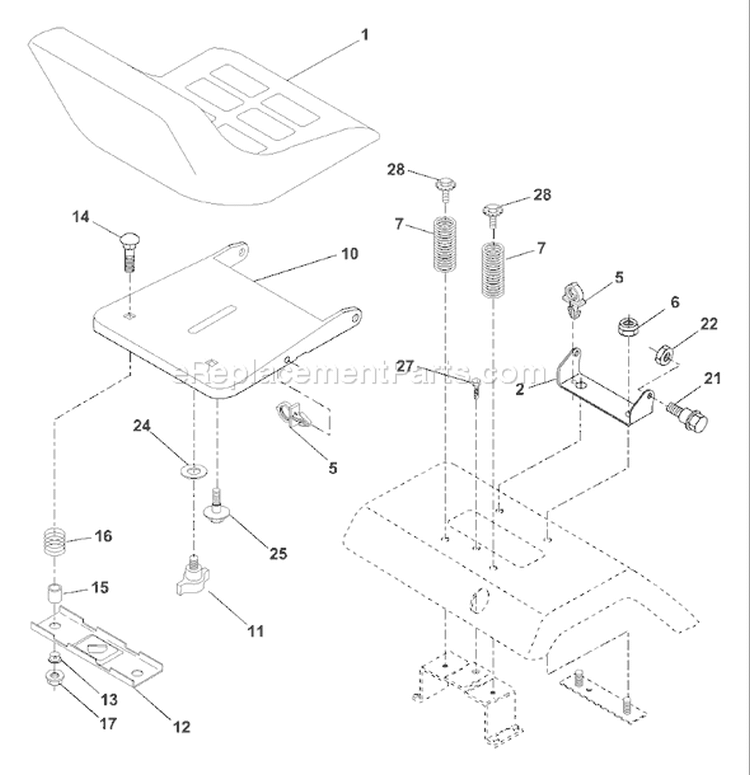 Page H Diagram and Parts List for 2048A YTH  954567086 -2001-02 Husqvarna Lawn Tractor