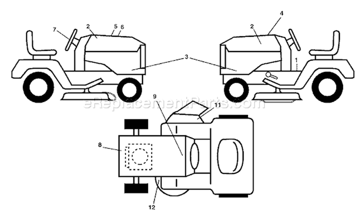 Page B Diagram and Parts List for 20B42T YTH  96043002001 -2006-01 Husqvarna Lawn Tractor