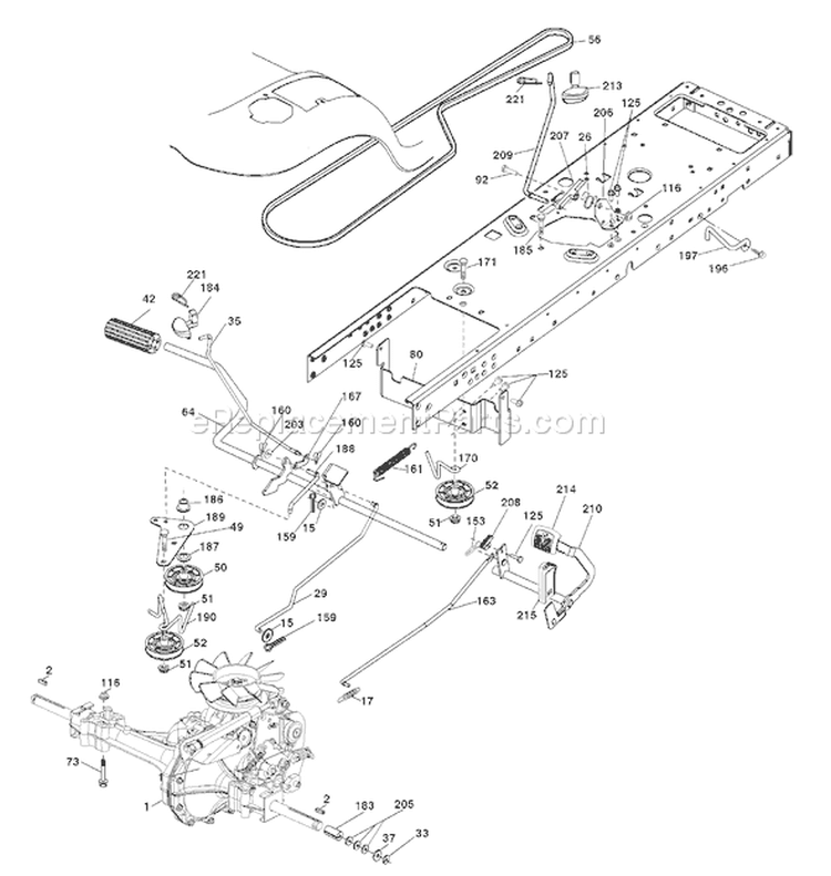 Page C Diagram and Parts List for 20B42T YTH  96043002001 -2006-01 Husqvarna Lawn Tractor