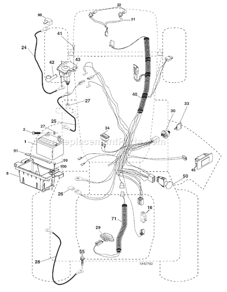Page D Diagram and Parts List for 20B42T YTH  96043002001 -2006-01 Husqvarna Lawn Tractor