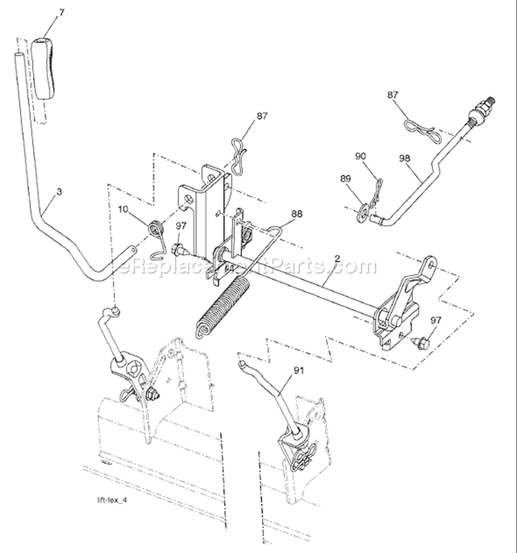 Page G Diagram and Parts List for 20B42T YTH  96043002001 -2006-01 Husqvarna Lawn Tractor