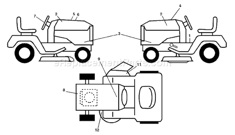 Page B Diagram and Parts List for 20B42T YTH  96043002002 -2006-03 Husqvarna Lawn Tractor