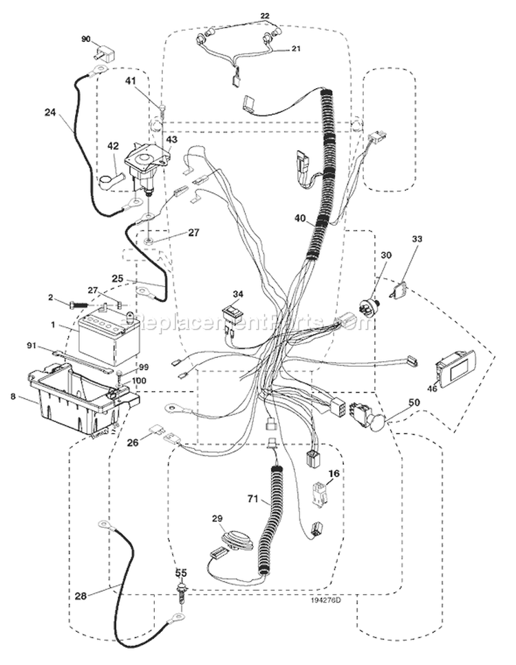 Page D Diagram and Parts List for 20B42T YTH  96043002002 -2006-03 Husqvarna Lawn Tractor