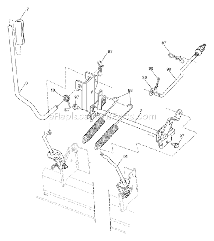 Page G Diagram and Parts List for 20F42T YTH  96043000501 -2006-05 Husqvarna Lawn Tractor