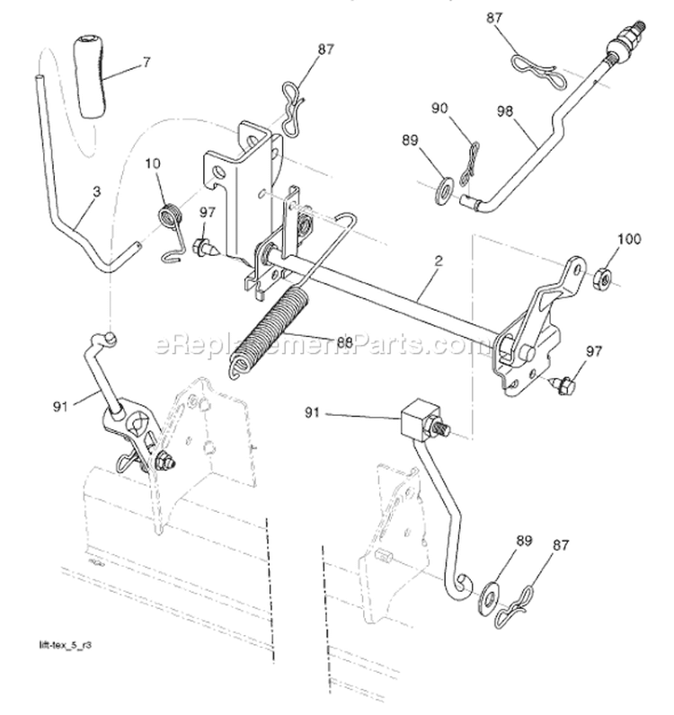 Page G Diagram and Parts List for 20K46 YTH  96043003301 -2008-01 Husqvarna Lawn Tractor