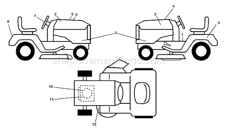 Page B Diagram and Parts List for 20K46 YTH  96045000402 -2007-07 Husqvarna Lawn Tractor