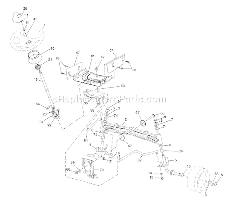 Page I Diagram and Parts List for 20K46 YTH  96045000403 -2007-10 Husqvarna Lawn Tractor