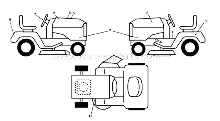 Page B Diagram and Parts List for 20K46 YTH  96045000405 -2008-01 Husqvarna Lawn Tractor