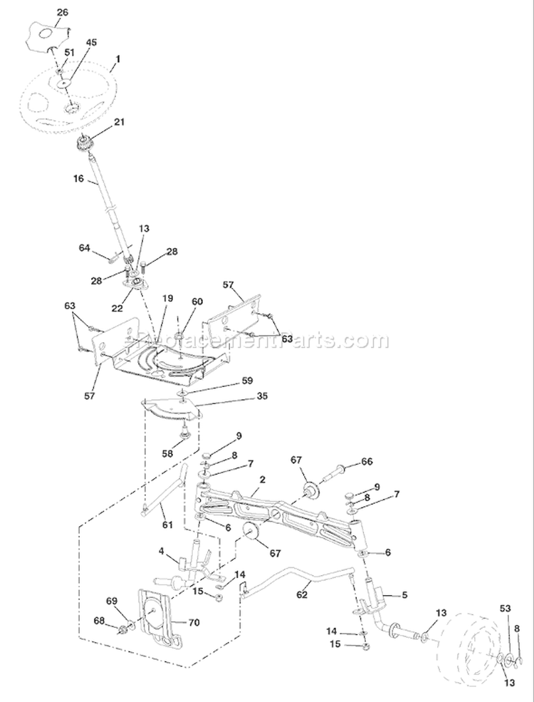 Page I Diagram and Parts List for 20K46 YTH  96045000405 -2008-01 Husqvarna Lawn Tractor
