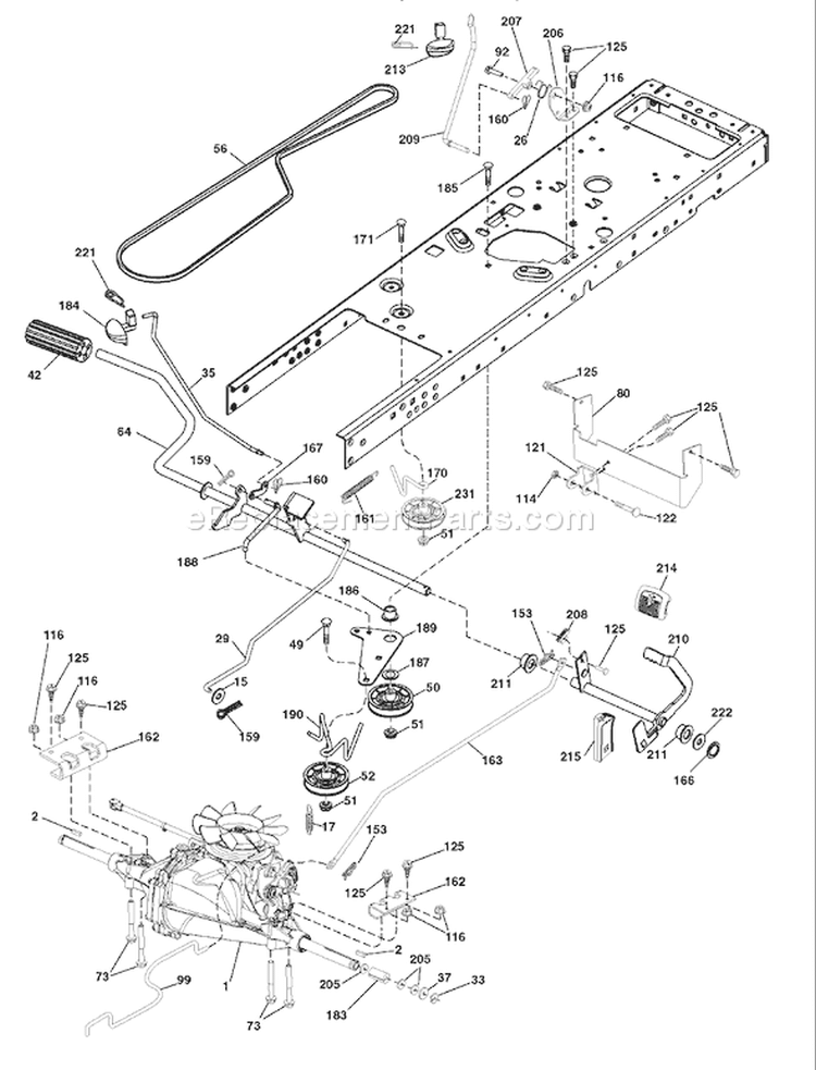 Page C Diagram and Parts List for 20K46 YTH  96045000406 -2008-03 Husqvarna Lawn Tractor