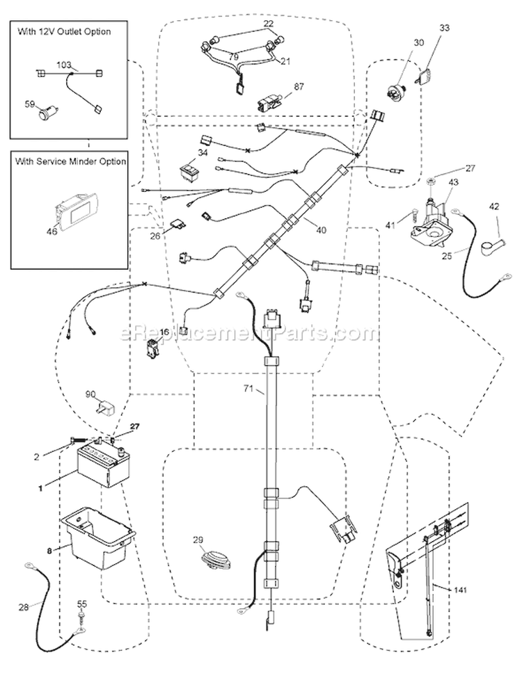 Page D Diagram and Parts List for 20K46 YTH  96045000406 -2008-03 Husqvarna Lawn Tractor