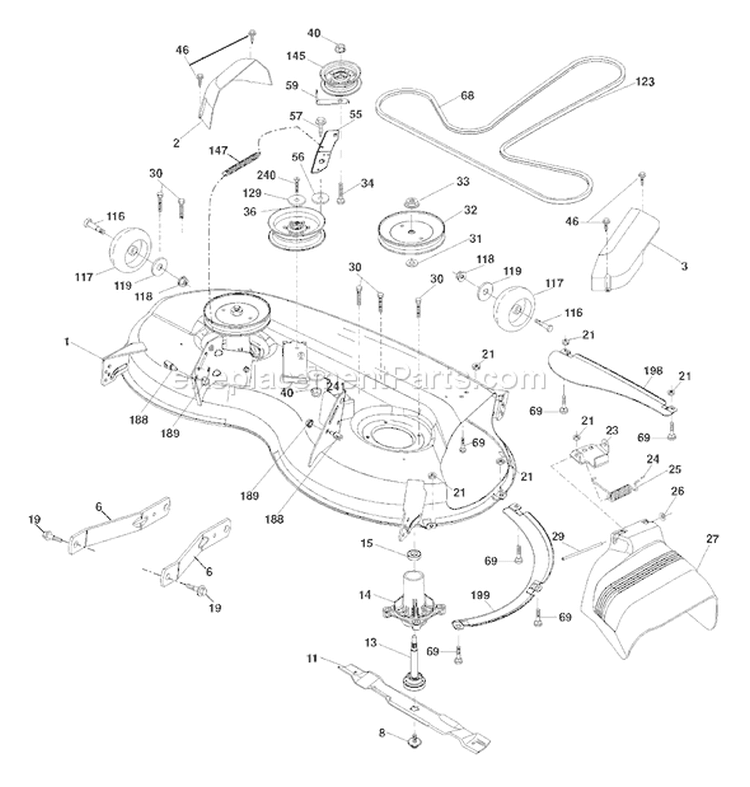 Page F Diagram and Parts List for 2146XP YTH  96043002900 -2006-12 Husqvarna Lawn Tractor
