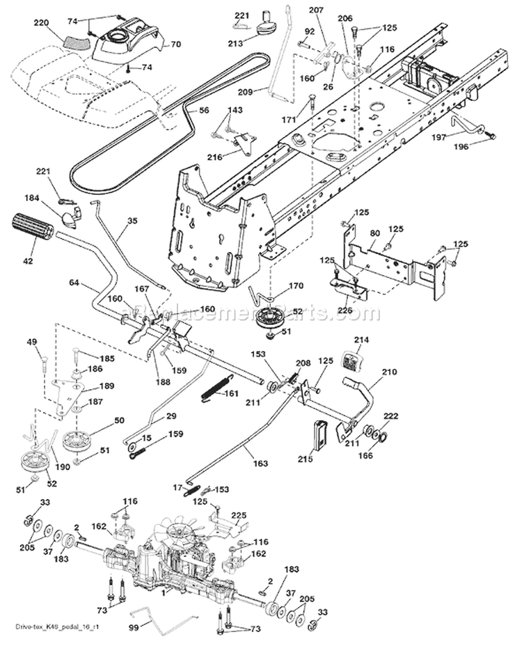 Page C Diagram and Parts List for 2146XP YTH  96043002901 -2008-01 Husqvarna Lawn Tractor
