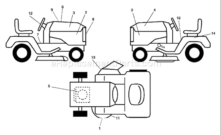 Page B Diagram and Parts List for 2148 YTH  LO21H48A -954572035 -2003-12 Husqvarna Lawn Tractor