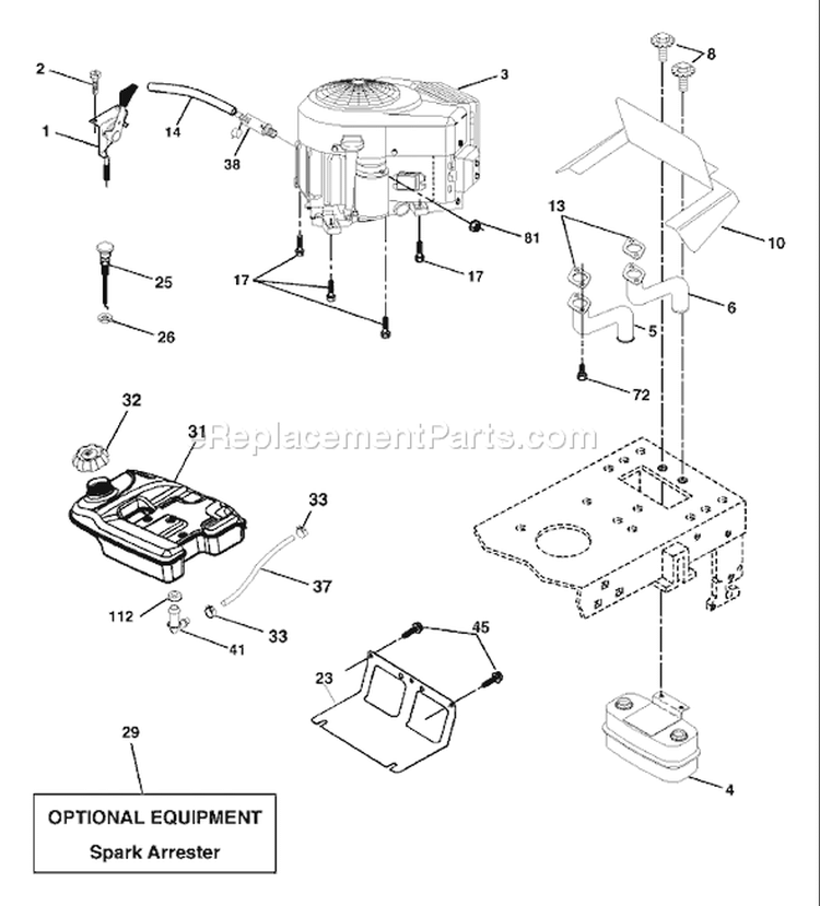 Page E Diagram and Parts List for 2148 YTH  LO21H48A -954572035 -2003-12 Husqvarna Lawn Tractor