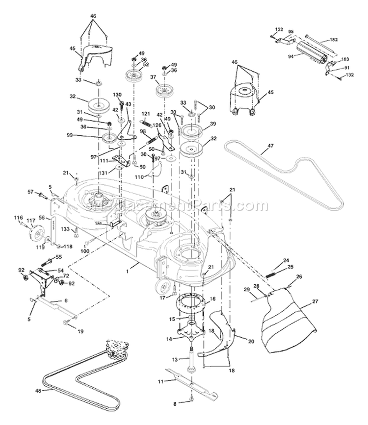 Page F Diagram and Parts List for 2148 YTH  LO21H48A -954572035 -2003-12 Husqvarna Lawn Tractor