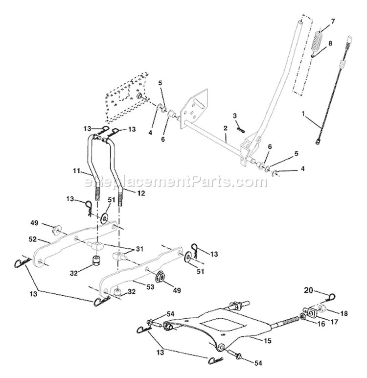Page G Diagram and Parts List for 2148 YTH  LO21H48A -954572035 -2003-12 Husqvarna Lawn Tractor