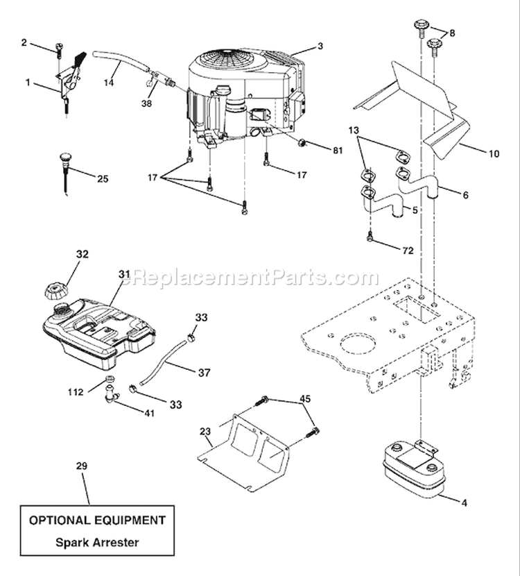 Page E Diagram and Parts List for 2148 YTH  LO21H48C -954572035 -2004-03 Husqvarna Lawn Tractor