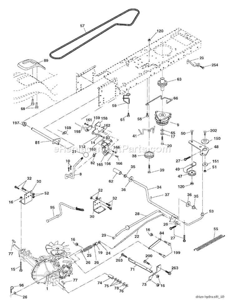Page C Diagram and Parts List for 2148 YTH  LO21H48E -954572035 -2005-05 Husqvarna Lawn Tractor