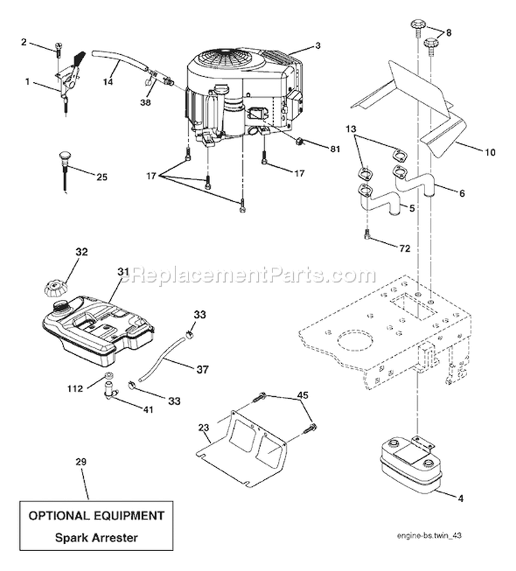 Page E Diagram and Parts List for 2148 YTH  LO21H48E -954572035 -2005-05 Husqvarna Lawn Tractor