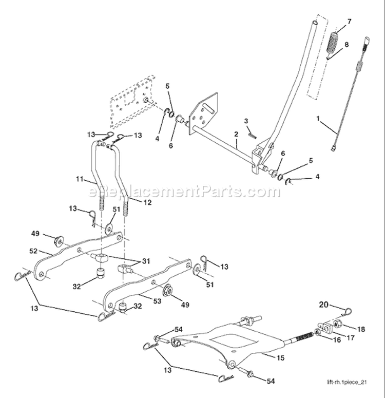 Page G Diagram and Parts List for 2148 YTH  LO21H48E -954572035 -2005-05 Husqvarna Lawn Tractor