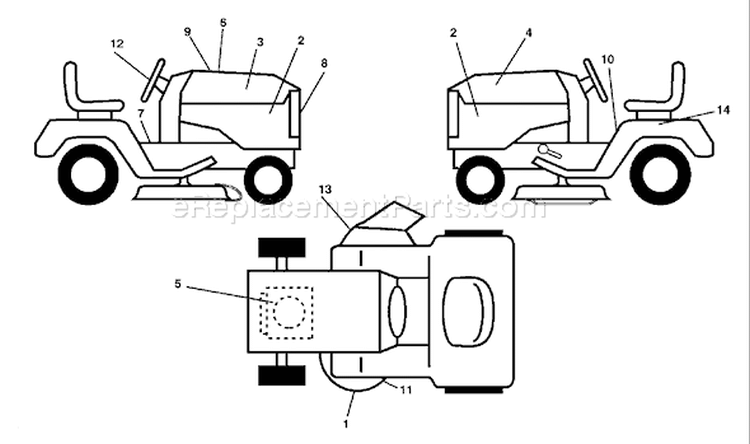 Page B Diagram and Parts List for 2148 YTH  LO21H48F -954572035 -2004-03 Husqvarna Lawn Tractor