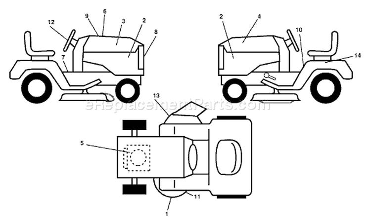 Page B Diagram and Parts List for 2148 YTH  LO21H48H -954572035 -2004-04 Husqvarna Lawn Tractor