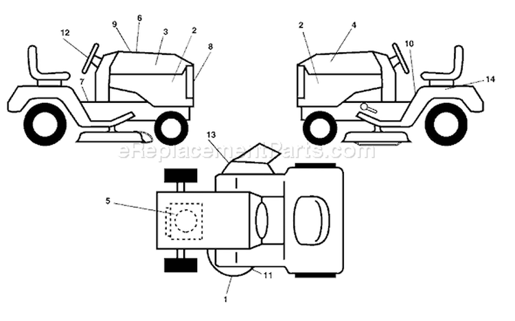 Page B Diagram and Parts List for 2148 YTH  LO21H48J -954572035 -2004-05 Husqvarna Lawn Tractor