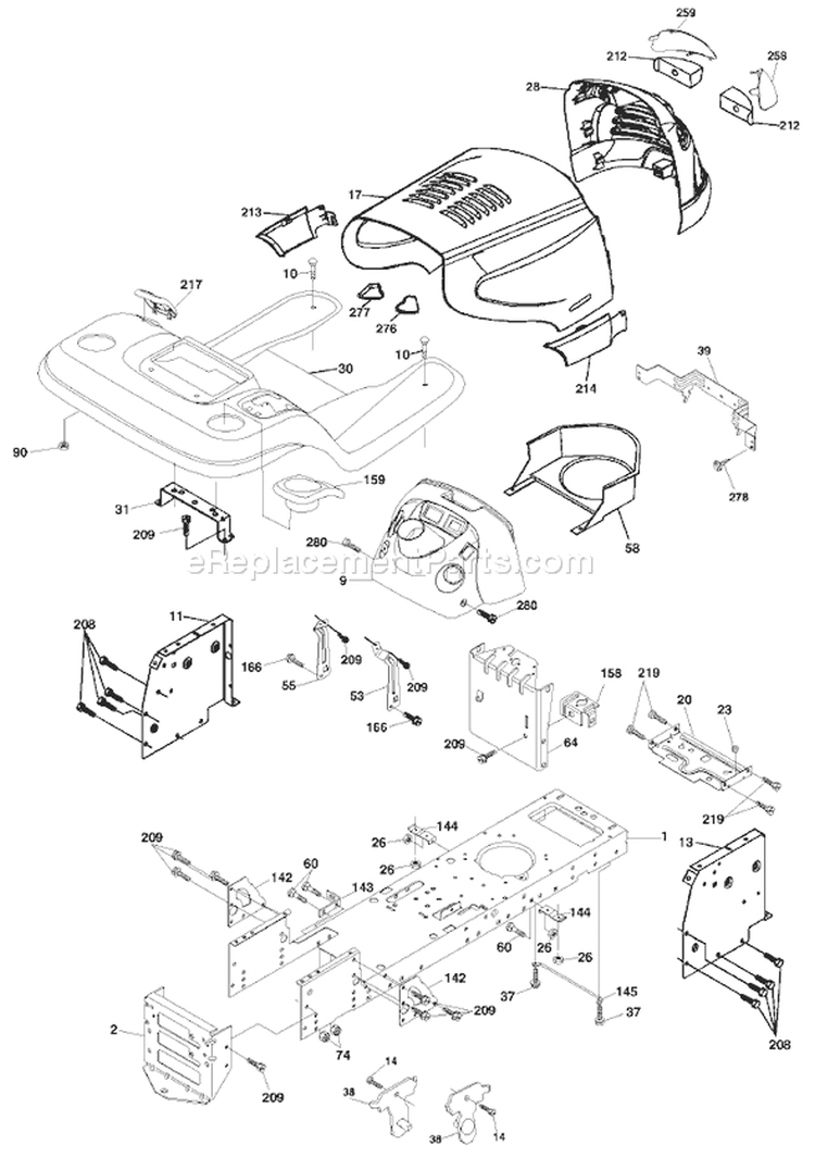 Page A Diagram and Parts List for 2148A YTH  954571960 -2003-11 Husqvarna Lawn Tractor