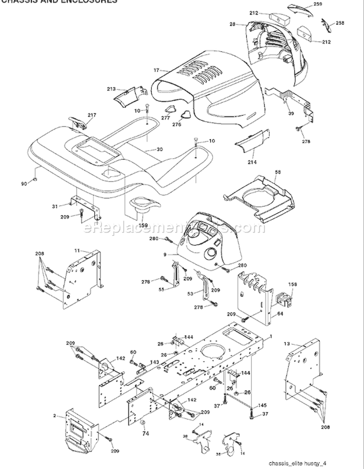 Page A Diagram and Parts List for 2148C YTH  954571960 -2004-03 Husqvarna Lawn Tractor