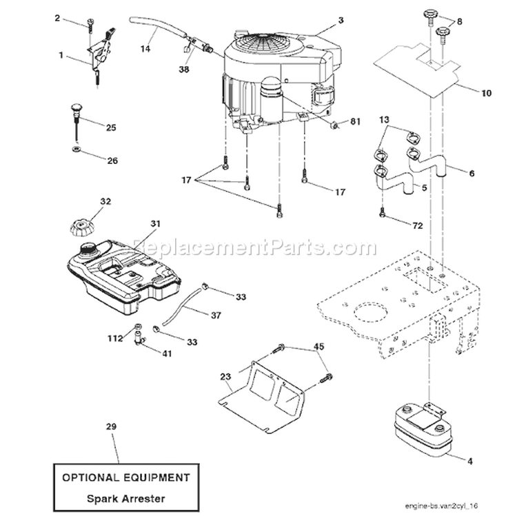 Page E Diagram and Parts List for 2148C YTH  954571960 -2004-03 Husqvarna Lawn Tractor