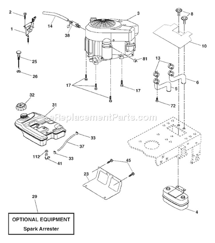 Page E Diagram and Parts List for 2148D YTH  954571960 -2004-04 Husqvarna Lawn Tractor