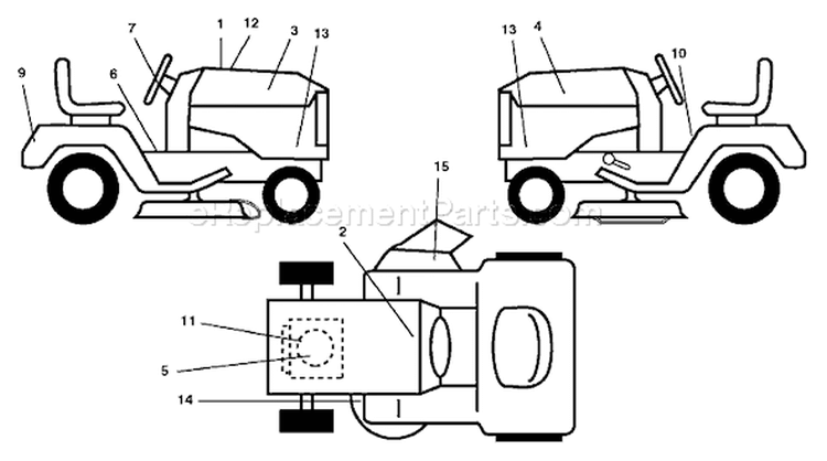 Page B Diagram and Parts List for 2242B YTH  954570383 -2003-01 Husqvarna Lawn Tractor