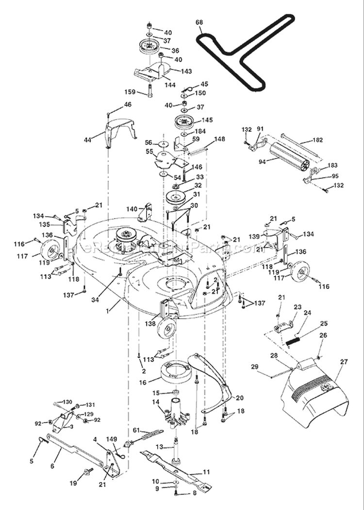 Page F Diagram and Parts List for 2242B YTH  954570383 -2003-01 Husqvarna Lawn Tractor