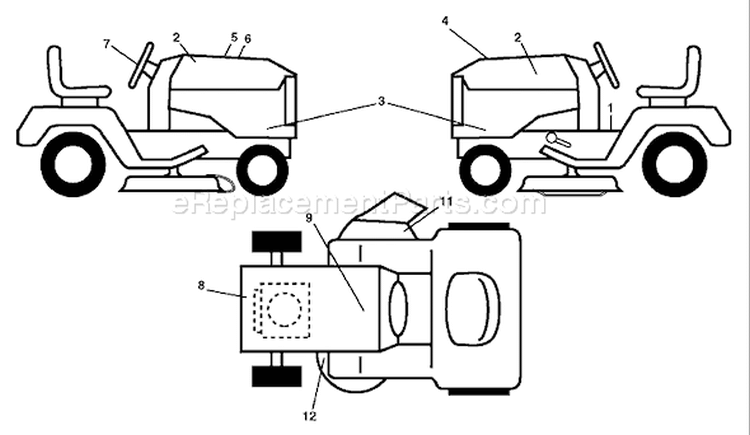 Page E Diagram and Parts List for 2242T YTH  917.279181 -2006-05 Husqvarna Lawn Tractor