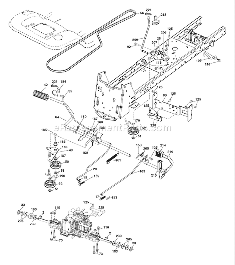 Page F Diagram and Parts List for 2242T YTH  917.279181 -2006-05 Husqvarna Lawn Tractor