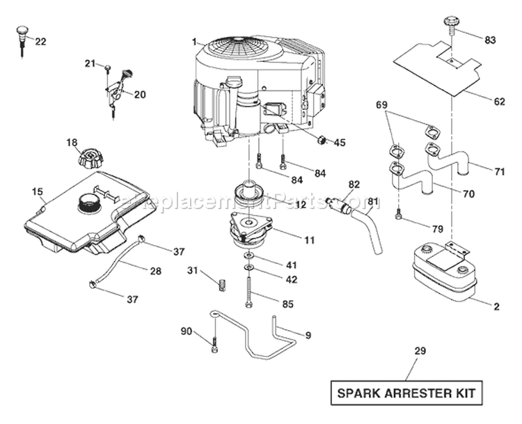 Page H Diagram and Parts List for 2242T YTH  917.279181 -2006-05 Husqvarna Lawn Tractor