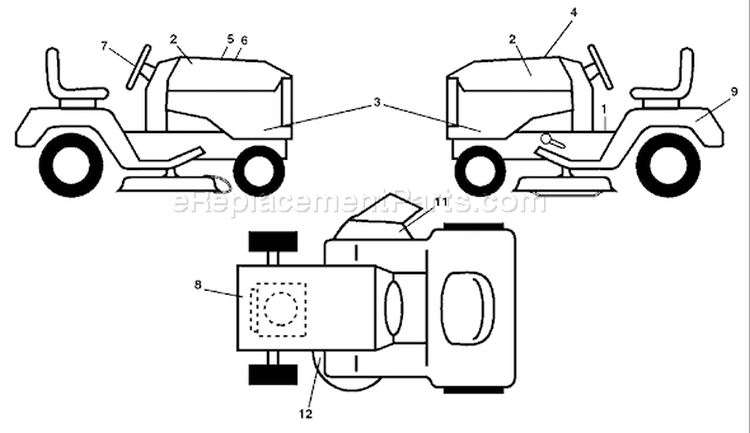Page B Diagram and Parts List for 2242T YTH  96043002100 -2006-01 Husqvarna Lawn Tractor