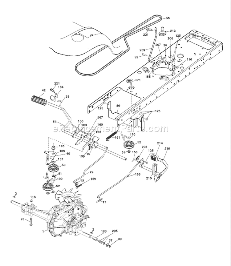 Page C Diagram and Parts List for 2242T YTH  96043002100 -2006-01 Husqvarna Lawn Tractor