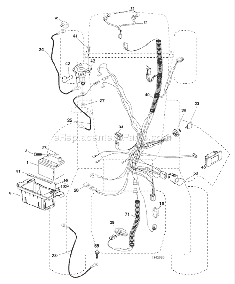 Page D Diagram and Parts List for 2242T YTH  96043002101 -2006-03 Husqvarna Lawn Tractor