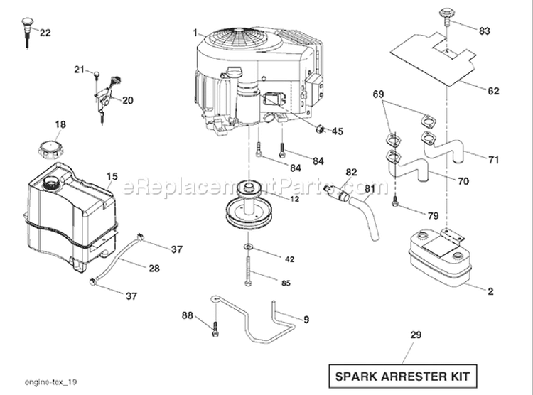 Page E Diagram and Parts List for 2242T YTH  96043002101 -2006-03 Husqvarna Lawn Tractor